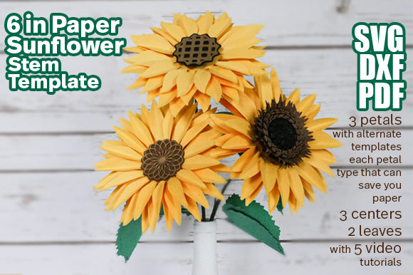 6 Inch Paper Sunflower Stem Template: A Versatile Guide for Crafting