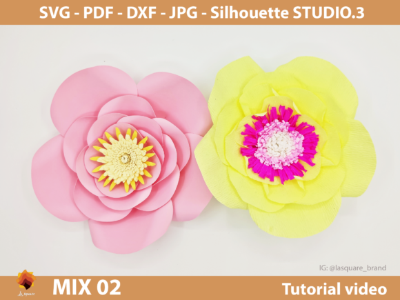 Mix 02 Giant Paper Flowers Templates